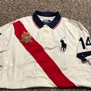 Polo by Ralph Lauren White and Red Men's Polo Shirt